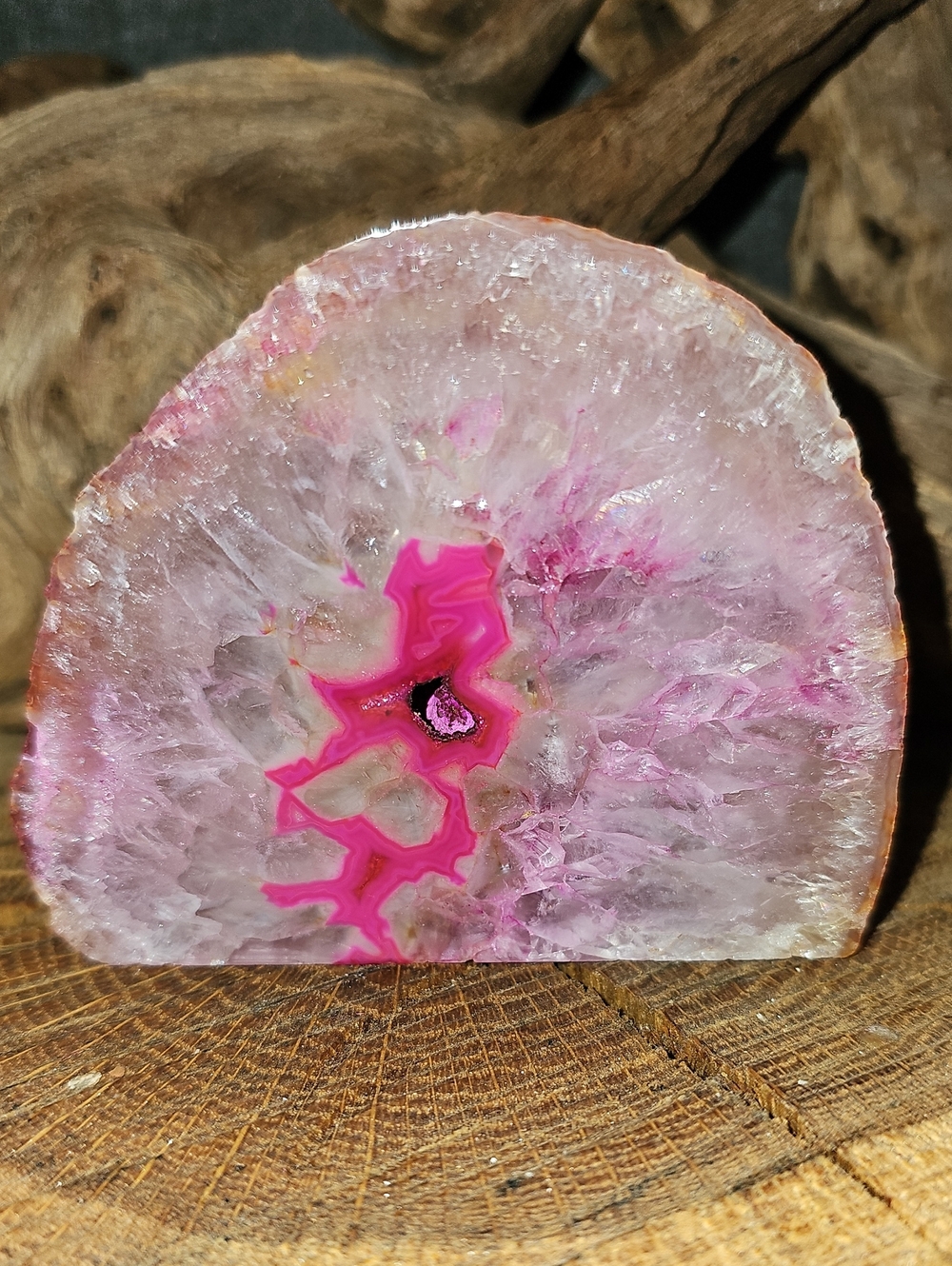 Bundle Me!: Pink Agate Geode Slice Bookend